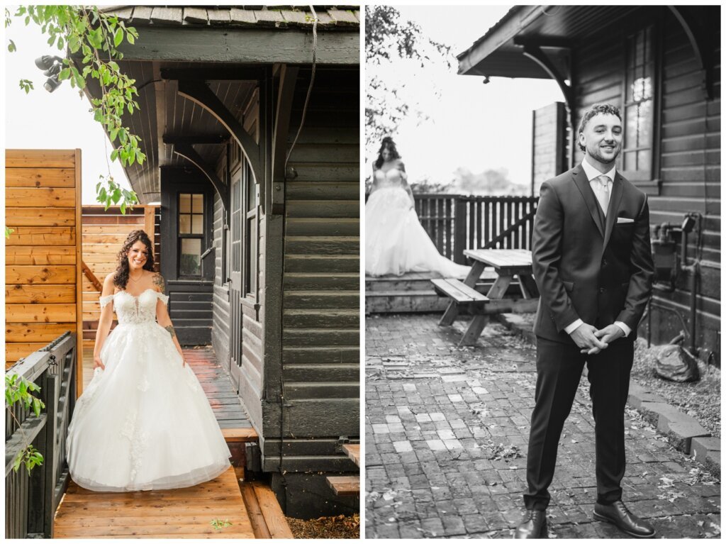 Blayde & Hanna - Regina Wedding Photographer - 010 - Bride and Groom prepare for their first look