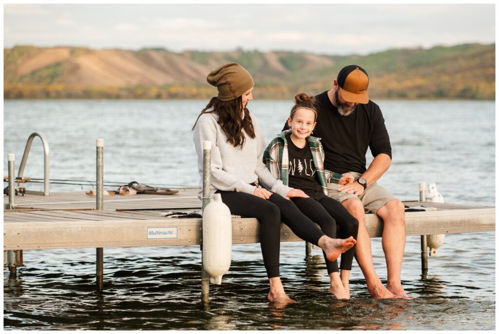 Korchinski Family - Qu'Appelle Valley- 004 - Family dips toes into the water