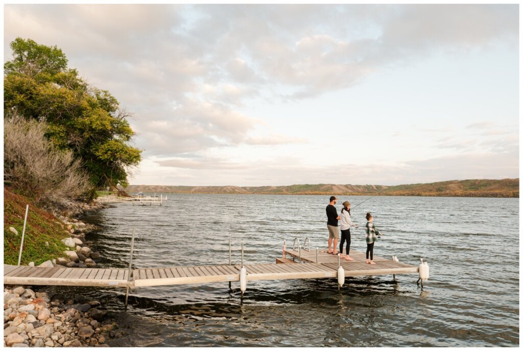 Korchinski Family - Qu'Appelle Valley- 007 - Family fishes off the dock