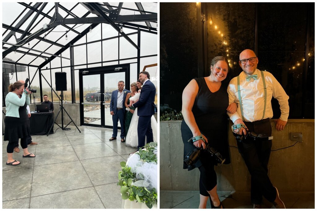 Cam & Courtney Photoraphy - The Station - Regina Wedding Photographer - 004 - Couple photographs a wedding