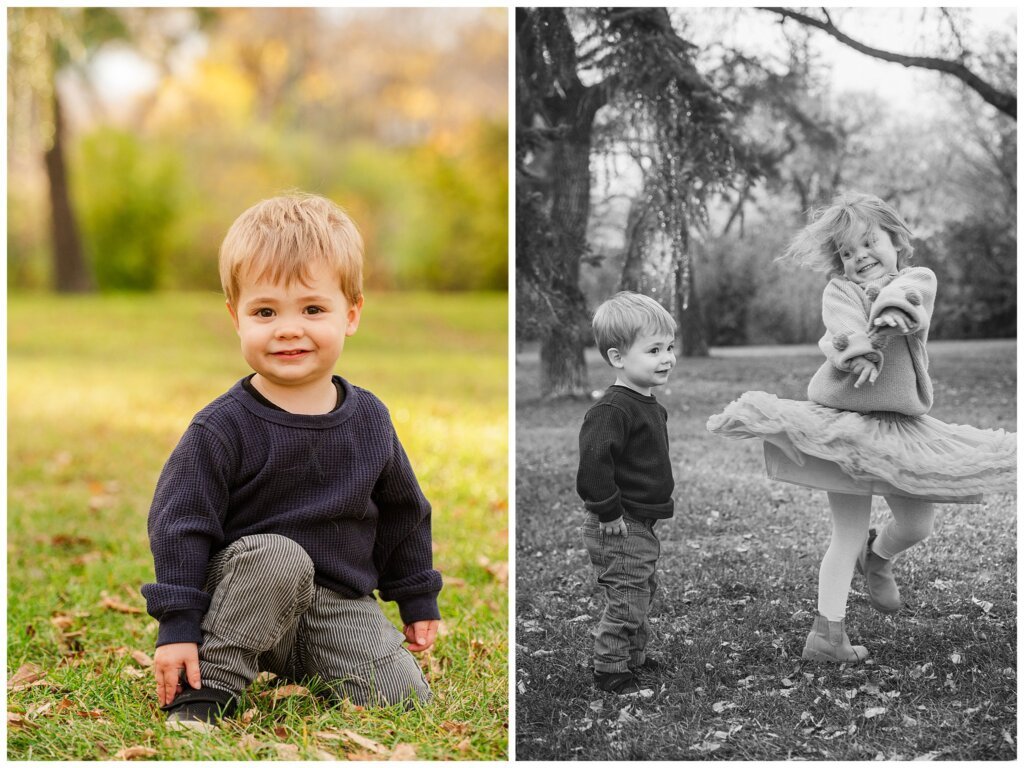 Filby Family - Wascana Park - 003 - Little boy in blue sweater