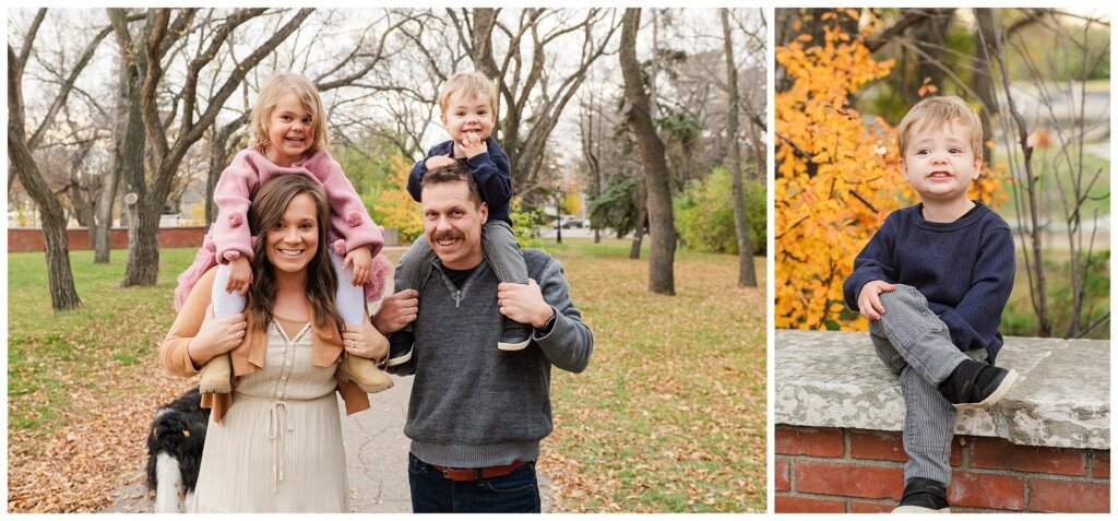Filby Family - Wascana Park - 007 - Little boy crosses his legs
