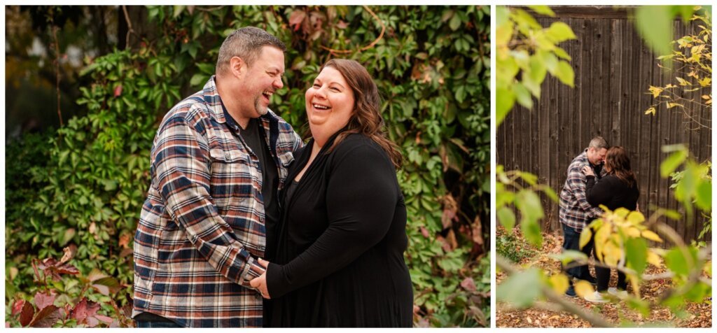 Scott & Ashley - Regina Family Photography - Wascana Park - 002 - Couple laughs together