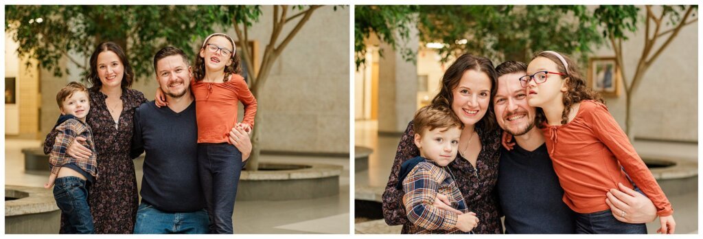 Swereda Family - TC Douglas Building - 005 - Family squish faces together