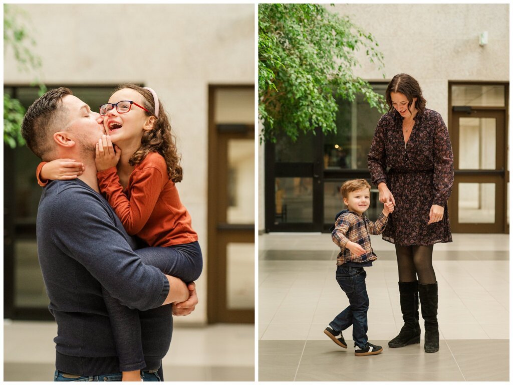 Swereda Family - TC Douglas Building - 006 - Mom dances with little boy