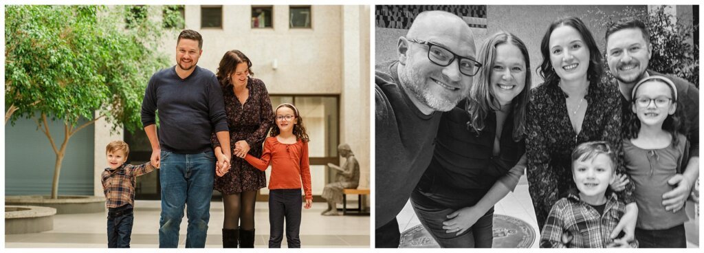 Swereda Family - TC Douglas Building - 007 - Family walk holding hands