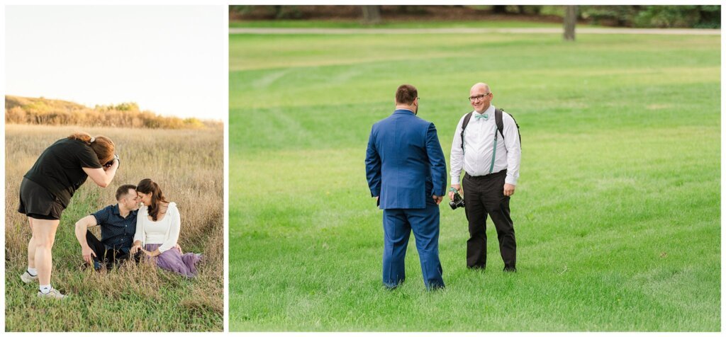 Behind the Scenes of CCP - Regina Wedding Photographer - 014 - Photographer checks in on groom